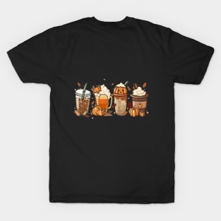 Pumkin Coffee Design T-Shirt